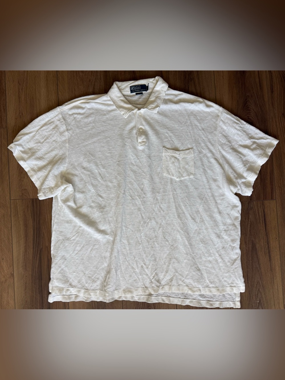 Vintage Polo Ralph Lauren 100% Linen Polo Shirt Knit Men’s XXL Coastal Luxury